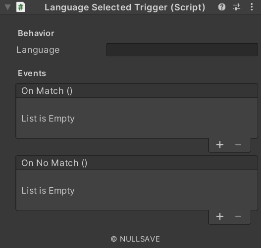 "Language Selected Trigger"