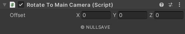 "Rotate To Main Camera"