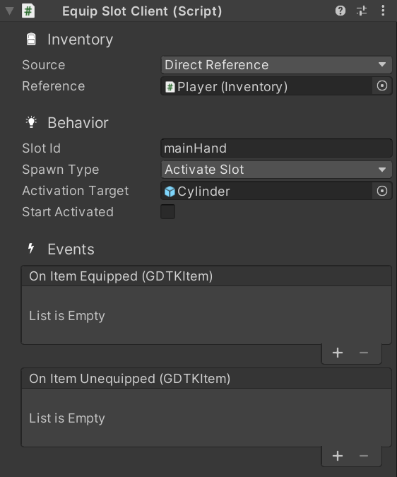 "Equip Slot Client"