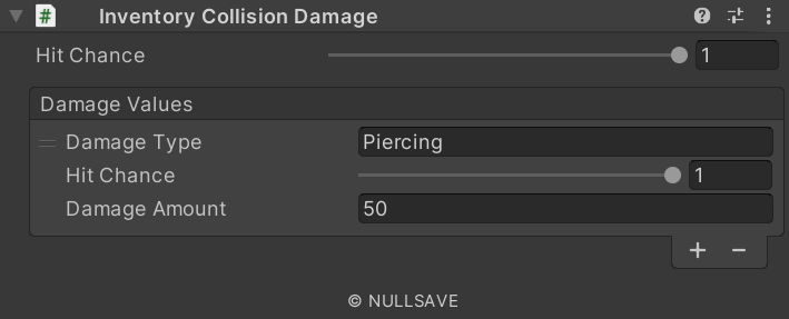 "Inventory Collision Damage"