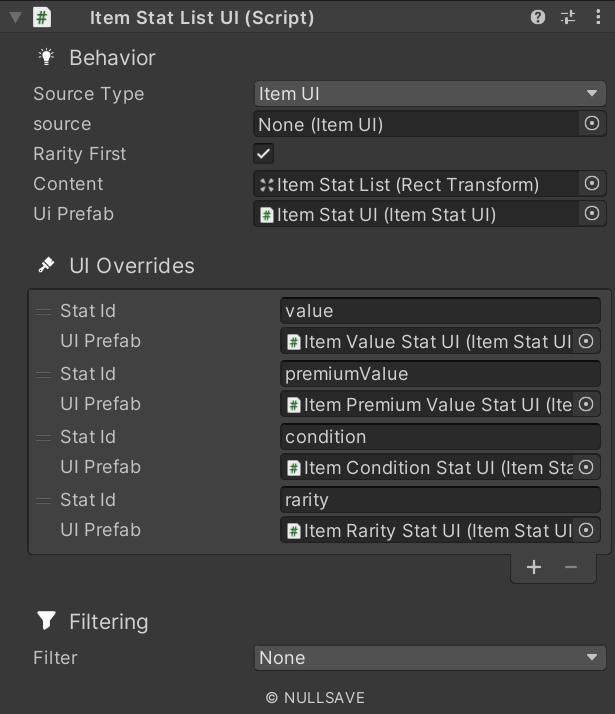 "Item Stat List UI"