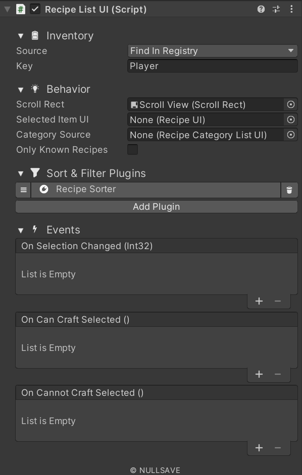 "Recipe List UI"