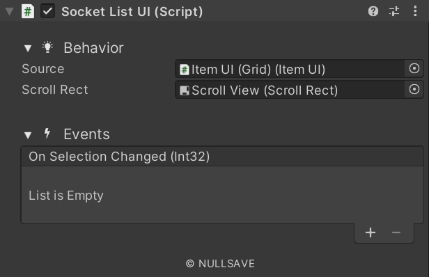 "Socket List UI"