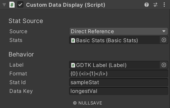"Custom Data Display"