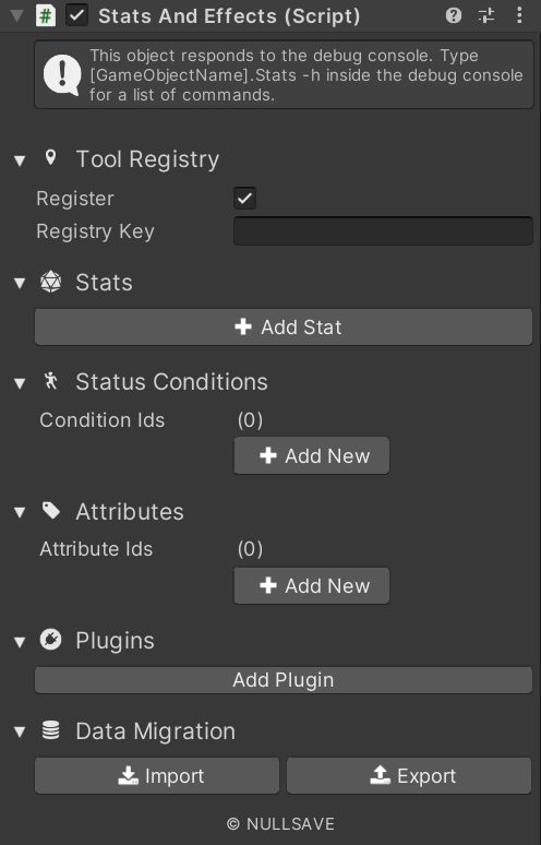 "Stats And Effects"
