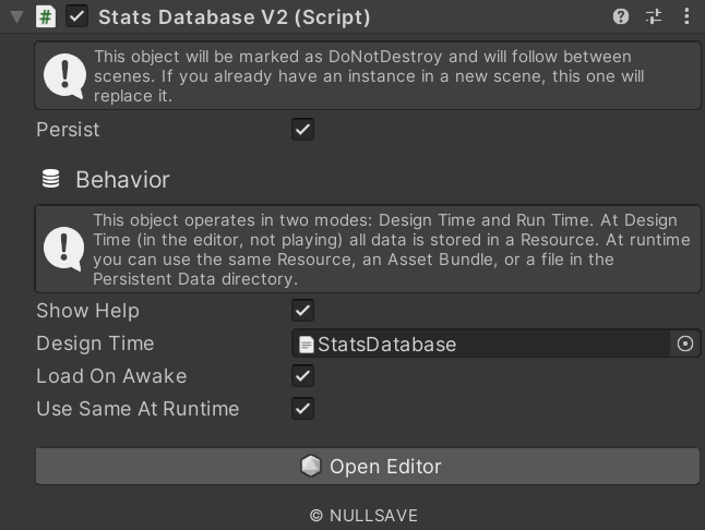 "Stats Database V2"