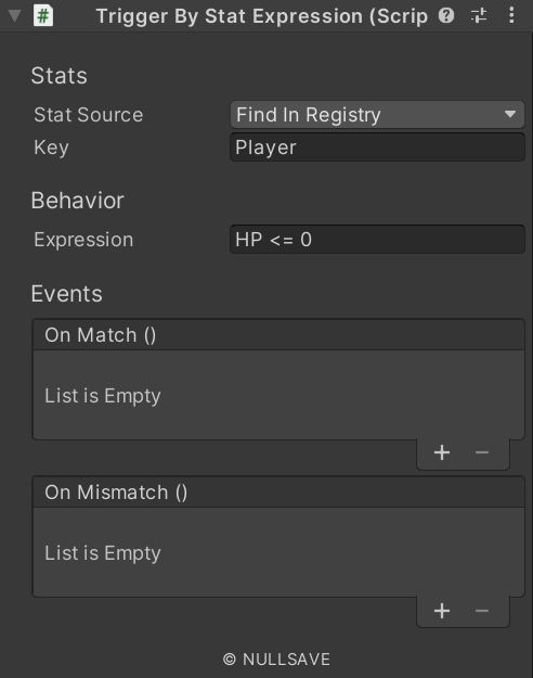 "Trigger By Stat Expression"